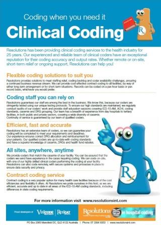 Clinical Coding Brochure